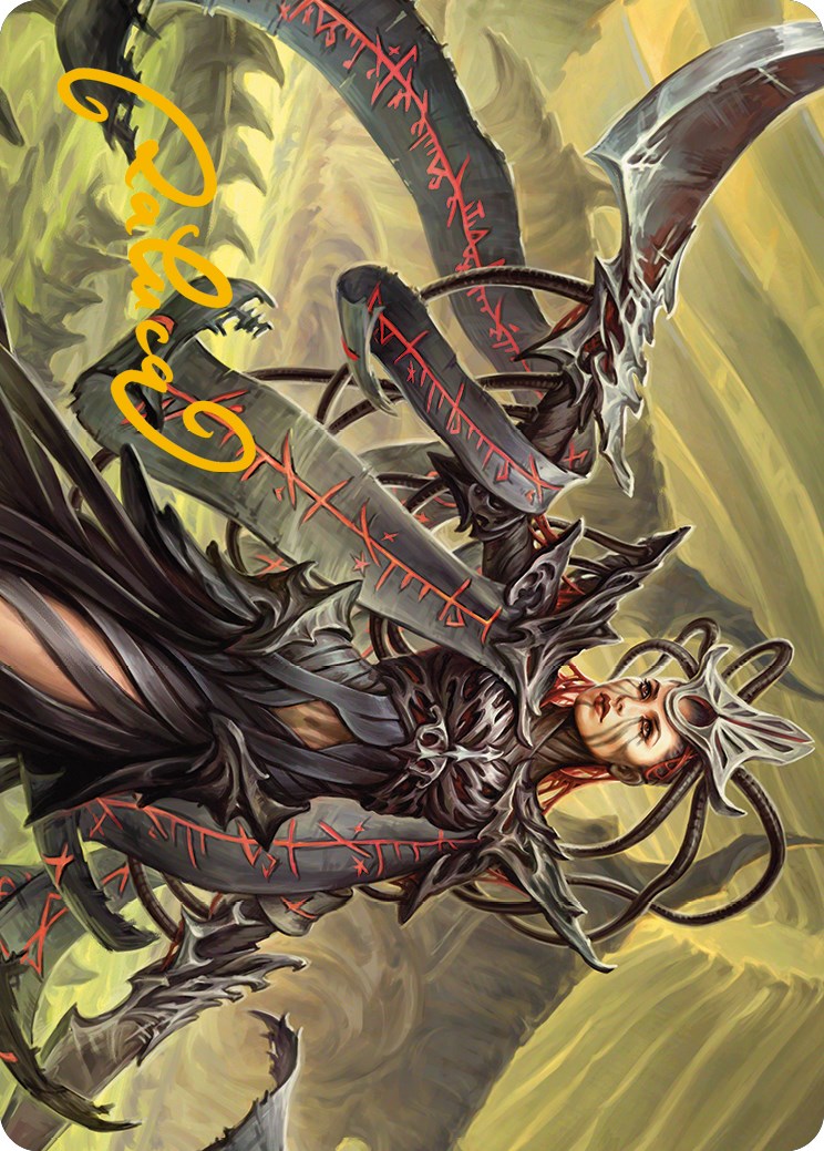 Testament Bearer Art Card (Gold-Stamped Signature) [Phyrexia: All Will Be One Art Series] | Mega City Incorporated