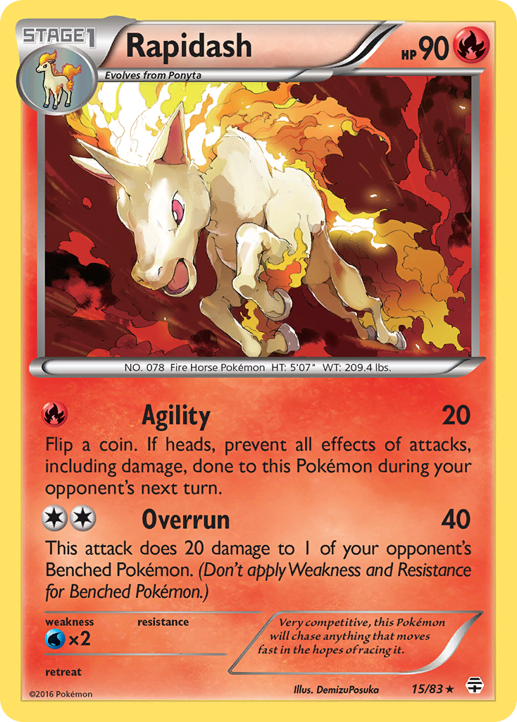 Rapidash (15/83) [XY: Generations] | Mega City Incorporated