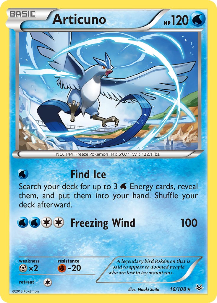 Articuno (16/108) (Theme Deck Exclusive) [XY: Roaring Skies] | Mega City Incorporated