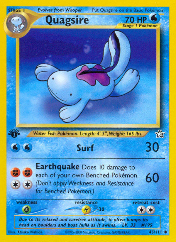 Quagsire (45/111) [Neo Genesis 1st Edition] | Mega City Incorporated