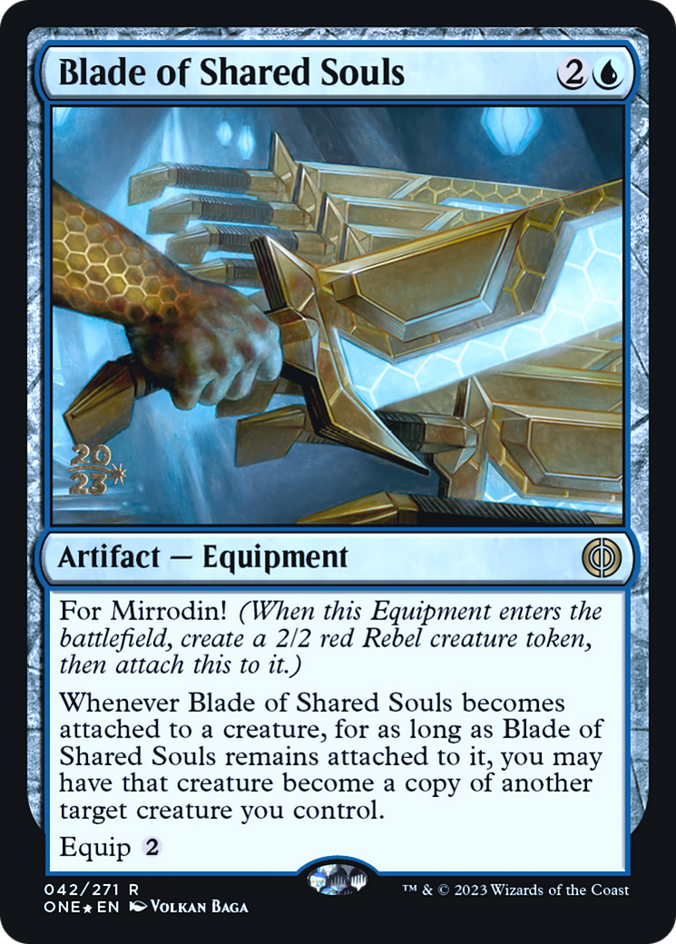 Blade of Shared Souls [Phyrexia: All Will Be One Prerelease Promos] | Mega City Incorporated