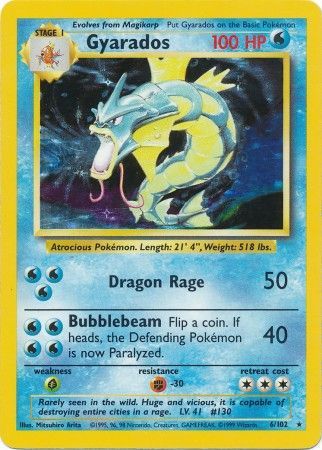 Gyarados (6/102) [Base Set Unlimited] | Mega City Incorporated