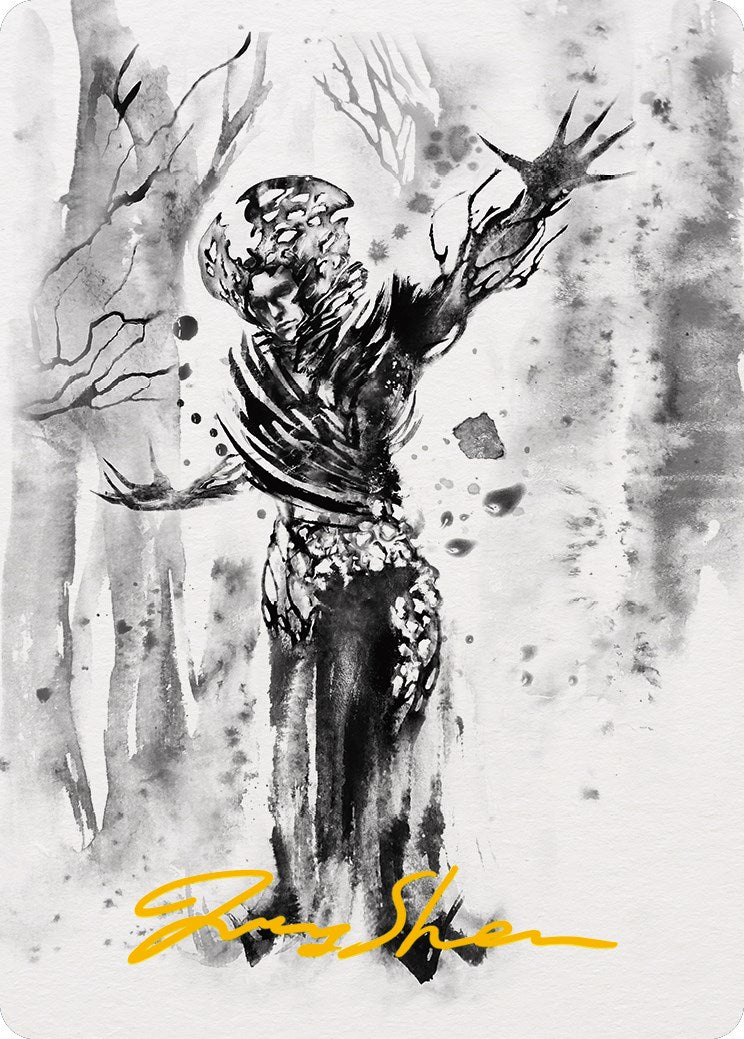 Rustvine Cultivator Art Card (Gold-Stamped Signature) [Phyrexia: All Will Be One Art Series] | Mega City Incorporated