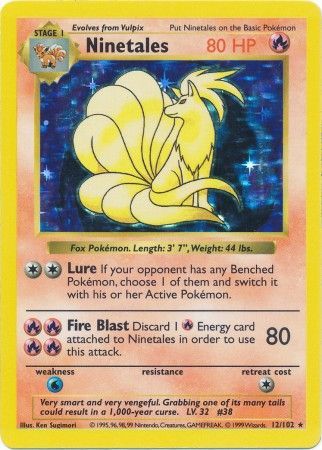 Ninetales (12/102) [Base Set Shadowless Unlimited] | Mega City Incorporated