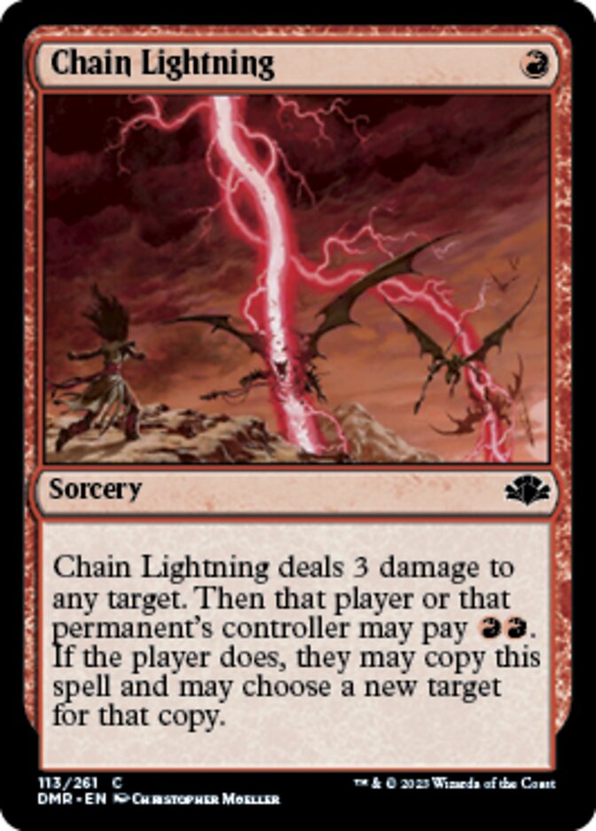 Chain Lightning [Dominaria Remastered] | Mega City Incorporated