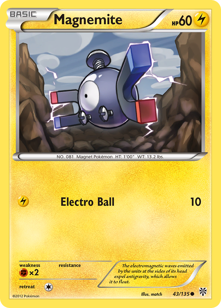 Magnemite (43/135) [Black & White: Plasma Storm] | Mega City Incorporated