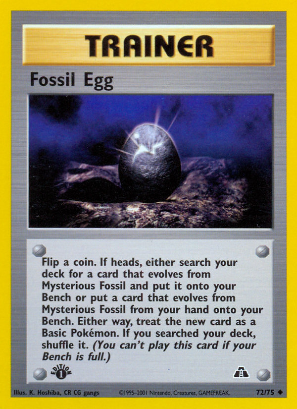 Fossil Egg (72/75) [Neo Discovery 1st Edition] | Mega City Incorporated