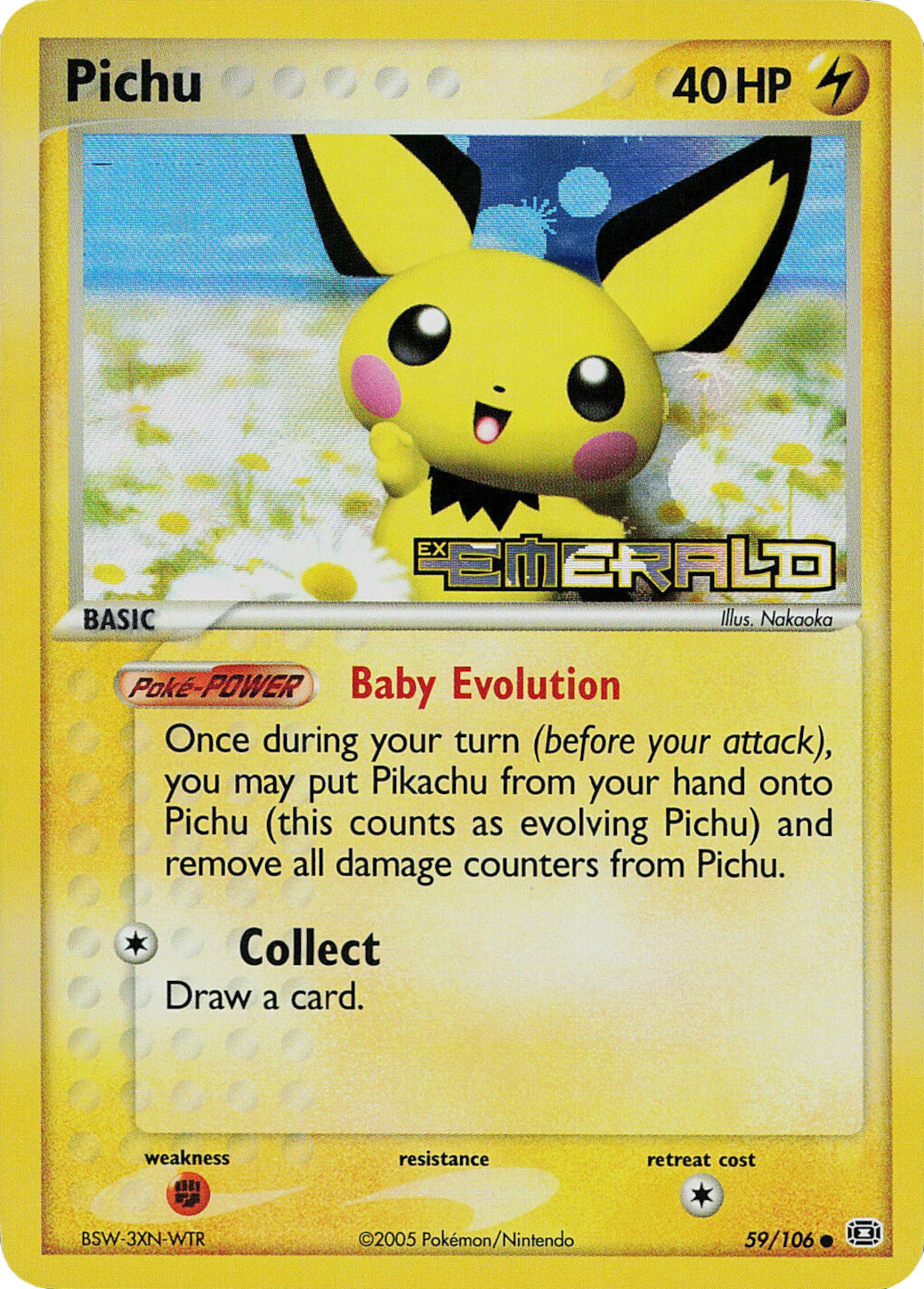 Pichu (59/106) (Stamped) [EX: Emerald] | Mega City Incorporated