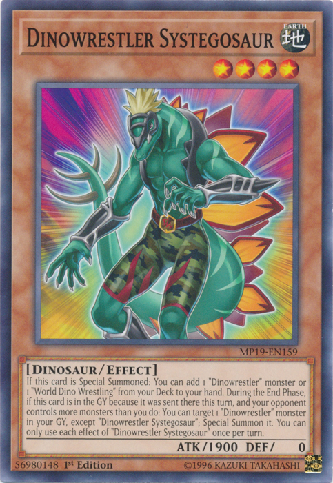 Dinowrestler Systegosaur [MP19-EN159] Common | Mega City Incorporated