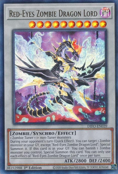 Red-Eyes Zombie Dragon Lord [DIFO-EN039] Ultra Rare | Mega City Incorporated