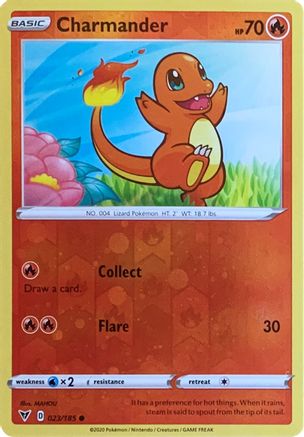 Charmander (023/185) (Reverse Cosmos Holo) [Sword & Shield: Vivid Voltage] | Mega City Incorporated