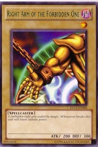 Right Arm of the Forbidden One (Green) [DL11-EN004] Rare | Mega City Incorporated