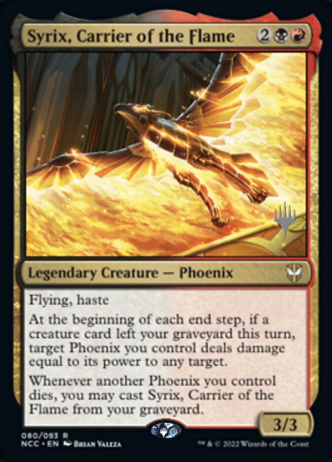 Syrix, Carrier of the Flame (Promo Pack) [Streets of New Capenna Commander Promos] | Mega City Incorporated