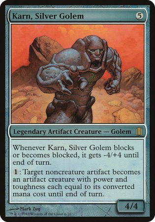 Karn, Silver Golem (Commander's Arsenal) [Commander's Arsenal Oversized] | Mega City Incorporated