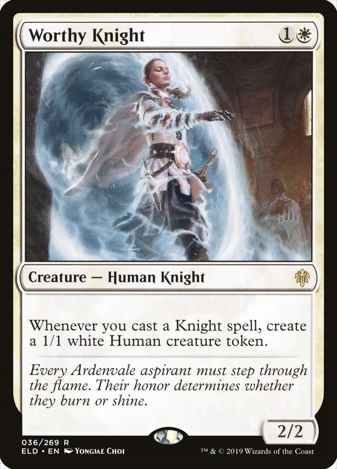 Worthy Knight (Promo Pack) [Throne of Eldraine Promos] | Mega City Incorporated