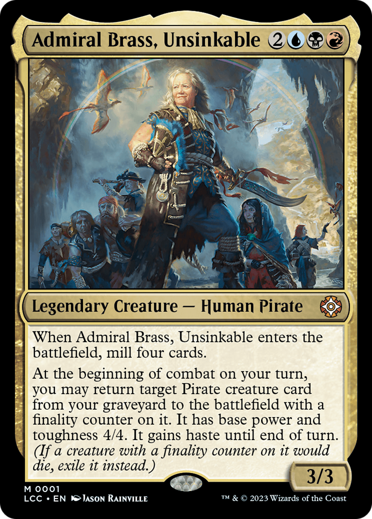 Admiral Brass, Unsinkable (Display Commander) [The Lost Caverns of Ixalan Commander] | Mega City Incorporated