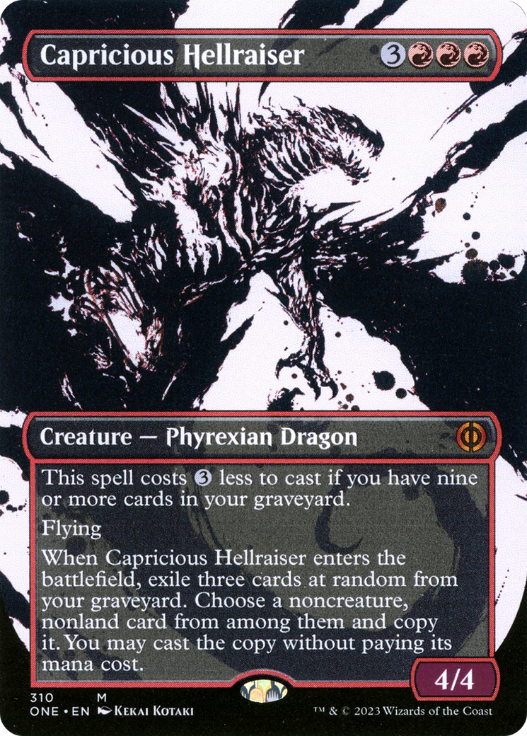 Capricious Hellraiser (Borderless Ichor) [Phyrexia: All Will Be One] | Mega City Incorporated