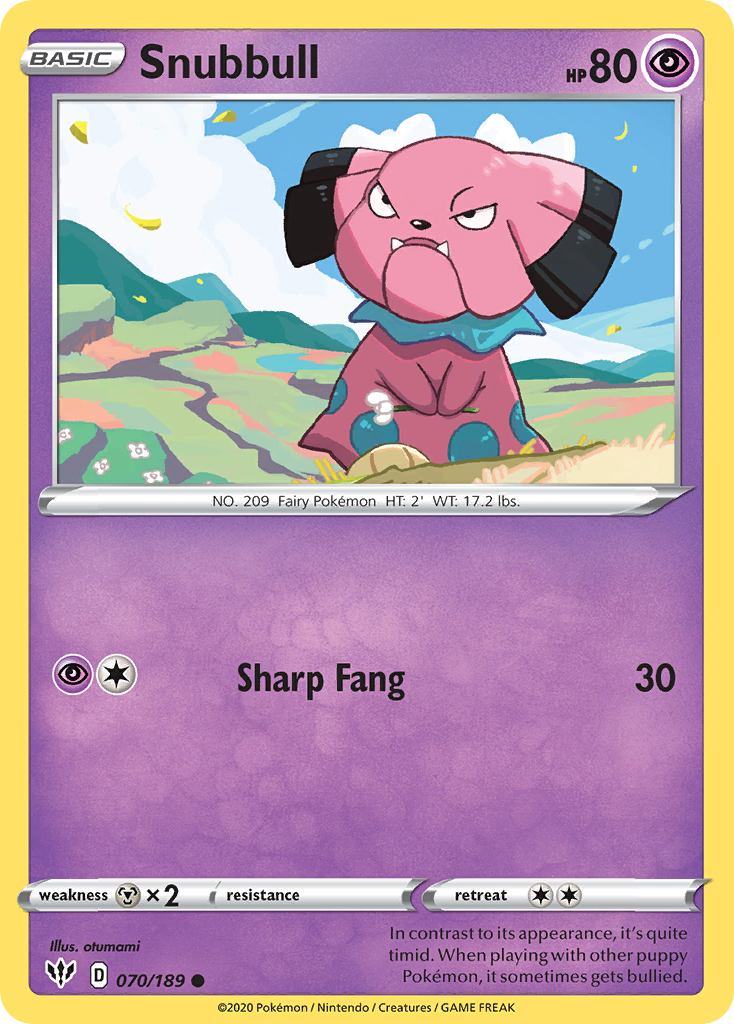 Snubbull (070/189) [Sword & Shield: Darkness Ablaze] | Mega City Incorporated