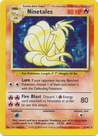 Ninetales (12/102) [Base Set Unlimited] | Mega City Incorporated