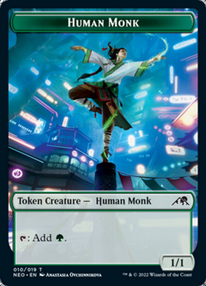 Human Monk Token [Kamigawa: Neon Dynasty Tokens] | Mega City Incorporated