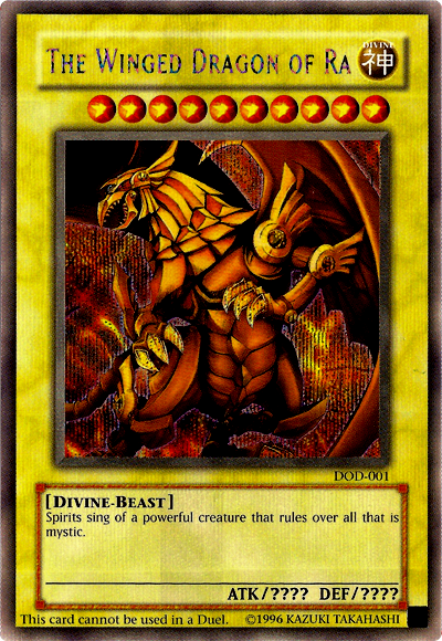 The Winged Dragon of Ra [DOD-001] Prismatic Secret Rare | Mega City Incorporated