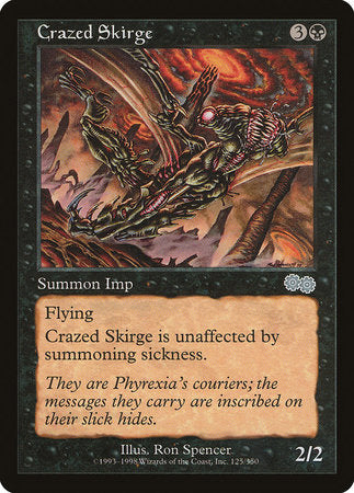 Crazed Skirge [Urza's Saga] | Mega City Incorporated
