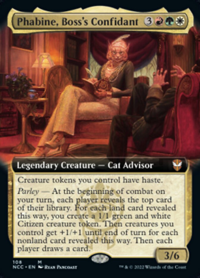 Phabine, Boss's Confidant (Extended Art) [Streets of New Capenna Commander] | Mega City Incorporated