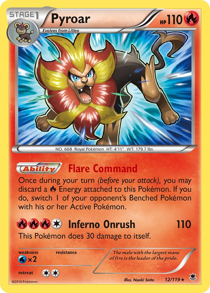 Pyroar (12/119) (Theme Deck Exclusive) [XY: Phantom Forces] | Mega City Incorporated