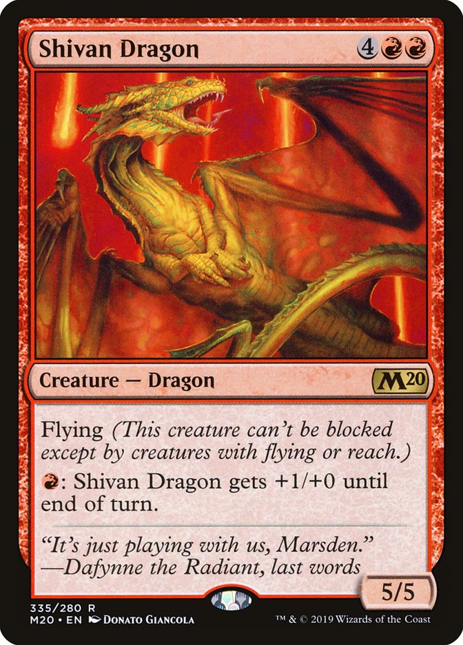 Shivan Dragon [Core Set 2020] | Mega City Incorporated