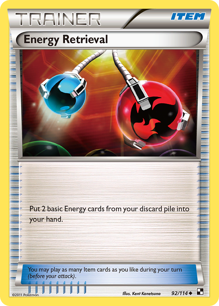 Energy Retrieval (92/114) [Black & White: Base Set] | Mega City Incorporated