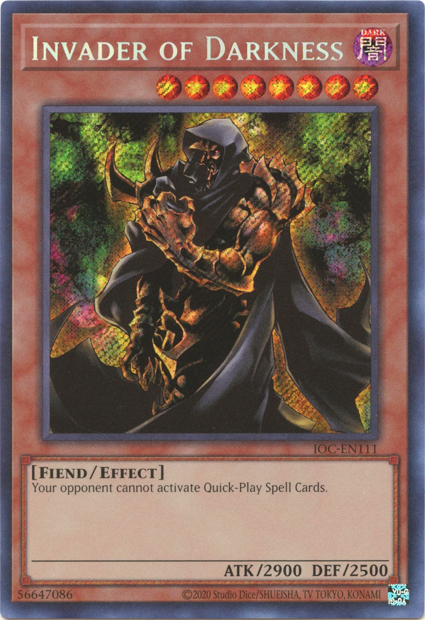 Invader of Darkness (25th Anniversary) [IOC-EN111] Secret Rare | Mega City Incorporated