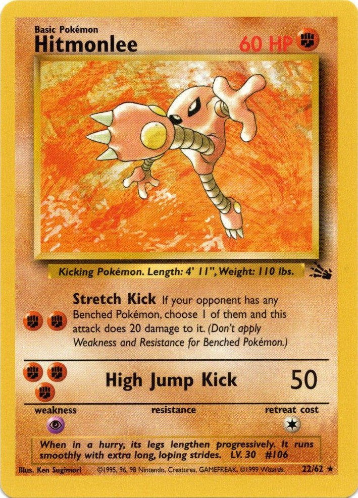 Hitmonlee (22/62) [Fossil Unlimited] | Mega City Incorporated