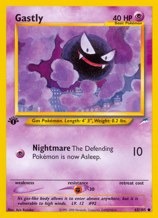 Gastly (65/105) [Neo Destiny 1st Edition] | Mega City Incorporated