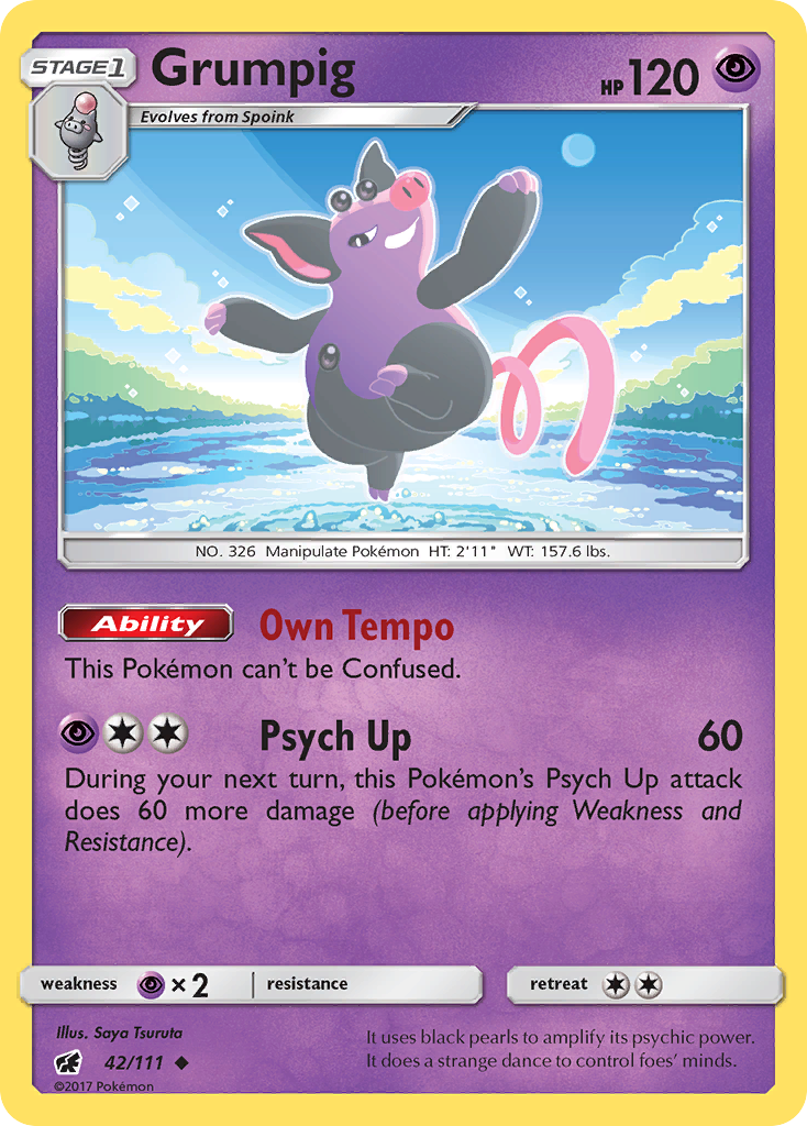 Grumpig (42/111) [Sun & Moon: Crimson Invasion] | Mega City Incorporated
