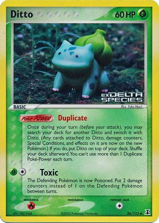 Ditto (36/113) (Stamped) [EX: Delta Species] | Mega City Incorporated