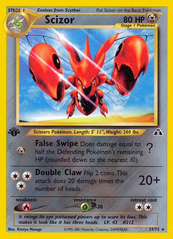 Scizor (29/75) [Neo Discovery 1st Edition] | Mega City Incorporated