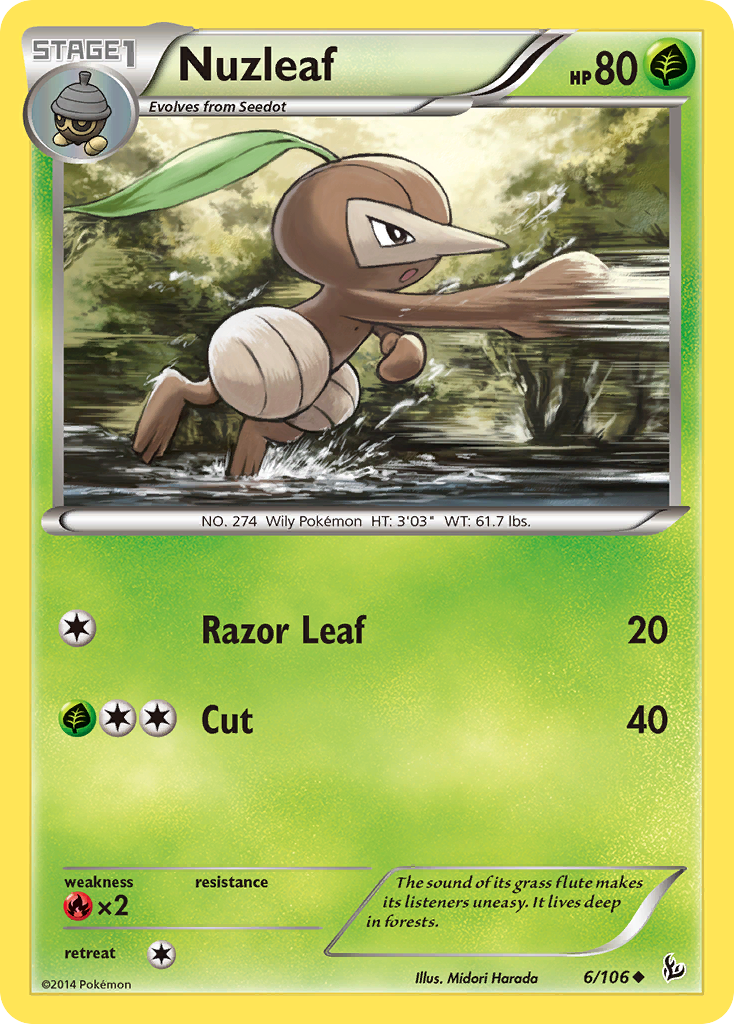 Nuzleaf (6/106) [XY: Flashfire] | Mega City Incorporated