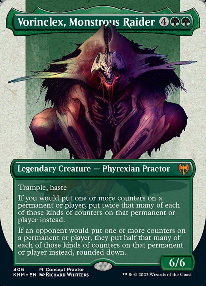 Vorinclex, Monstrous Raider (Borderless Concept Praetors) [Phyrexia: All Will Be One] | Mega City Incorporated