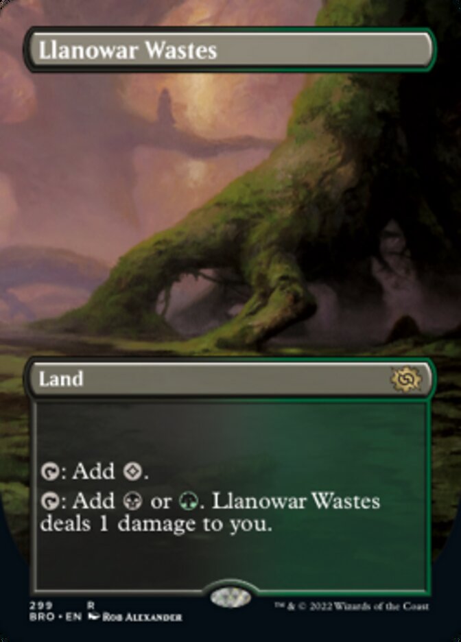 Llanowar Wastes (Borderless Alternate Art) [The Brothers' War] | Mega City Incorporated