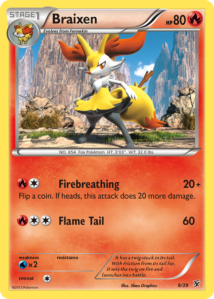 Braixen (9/39) [XY: Kalos Starter Set] | Mega City Incorporated