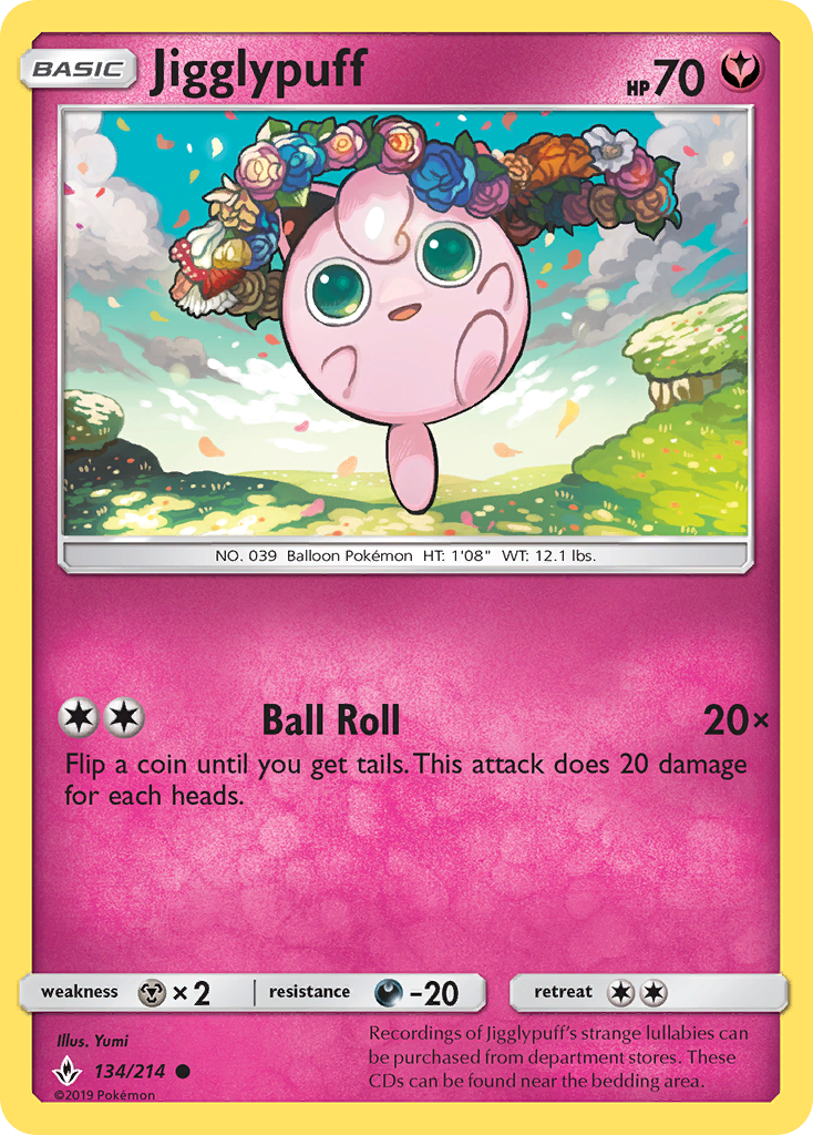 Jigglypuff (134/214) [Sun & Moon: Unbroken Bonds] | Mega City Incorporated