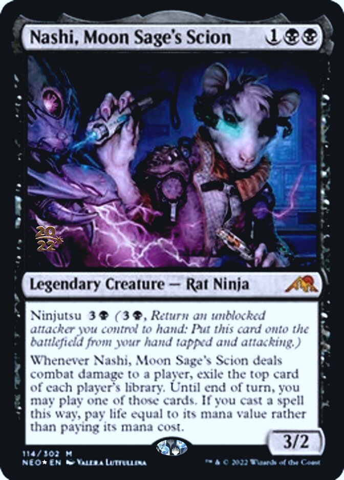 Nashi, Moon Sage's Scion [Kamigawa: Neon Dynasty Prerelease Promos] | Mega City Incorporated