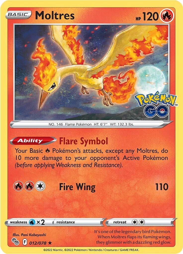 Moltres (012/078) [Pokémon GO] | Mega City Incorporated