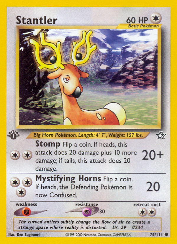 Stantler (76/111) [Neo Genesis 1st Edition] | Mega City Incorporated