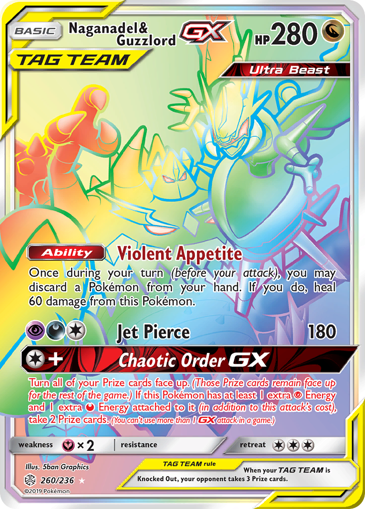 Naganadel & Guzzlord GX (260/236) [Sun & Moon: Cosmic Eclipse] | Mega City Incorporated