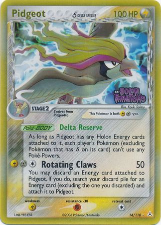 Pidgeot (14/110) (Delta Species) (Stamped) [EX: Holon Phantoms] | Mega City Incorporated