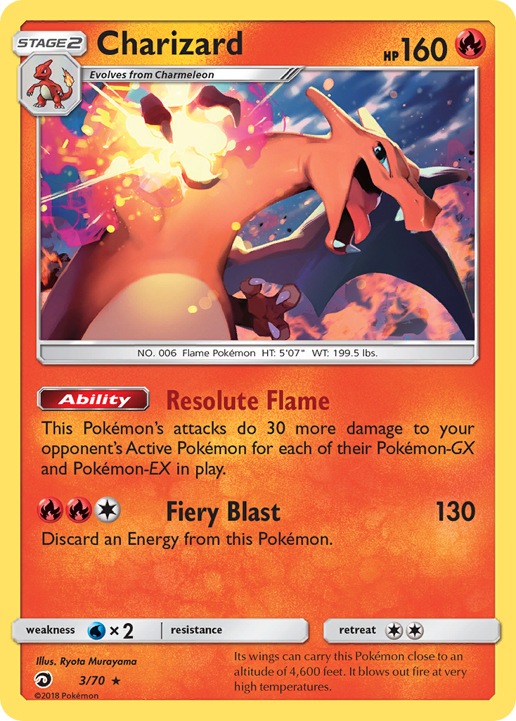 Charizard (3/70) [Sun & Moon: Dragon Majesty] | Mega City Incorporated