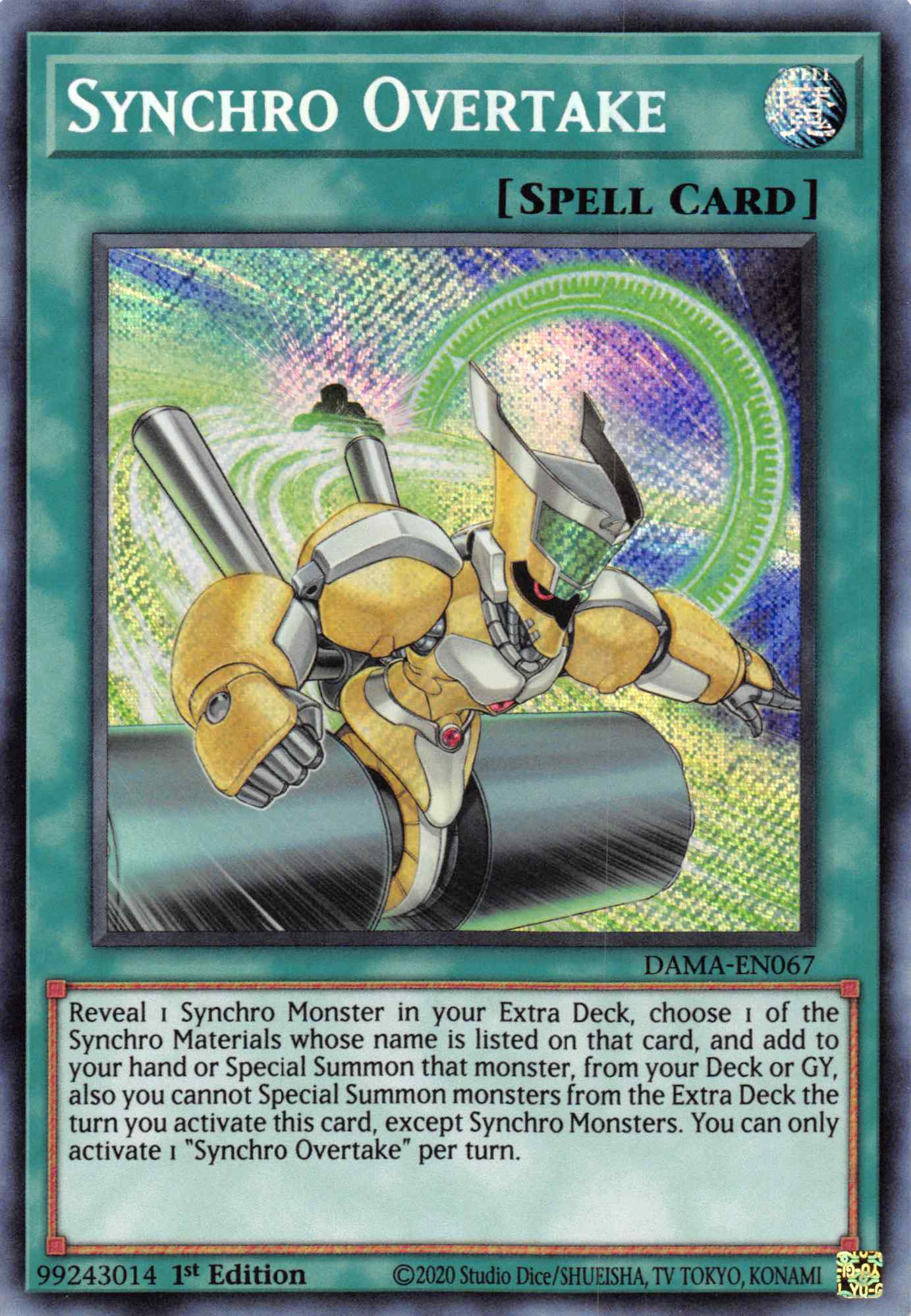 Synchro Overtake [DAMA-EN067] Secret Rare | Mega City Incorporated