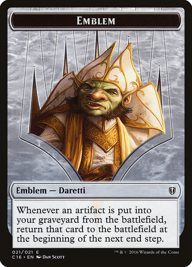 Daretti, Scrap Savant Emblem [Commander 2016 Tokens] | Mega City Incorporated