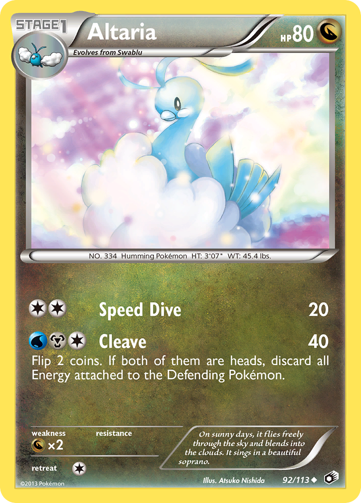 Altaria (92/113) [Black & White: Legendary Treasures] | Mega City Incorporated